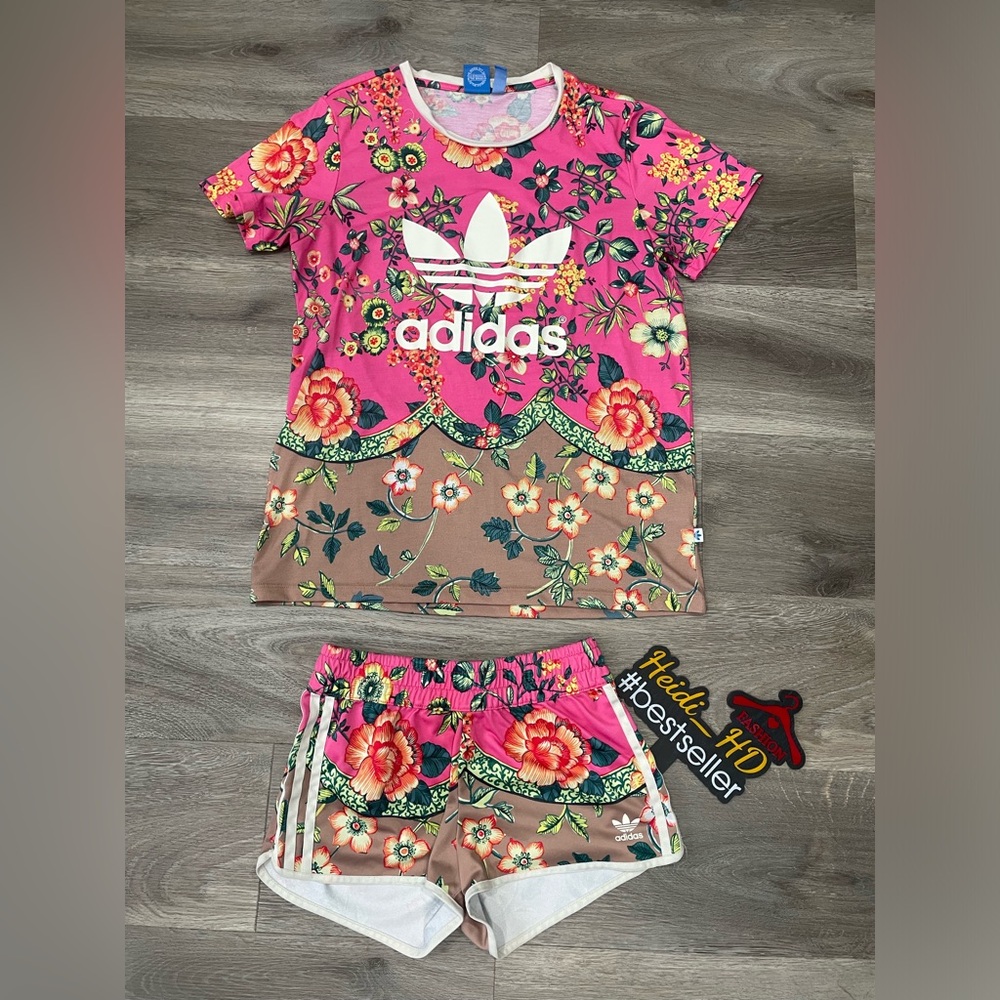 Adidas Floral Short Set